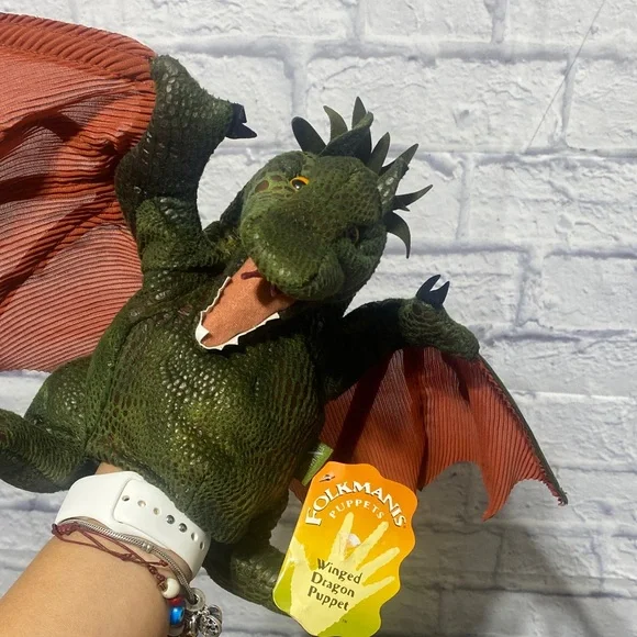 Wild Republic Green Dragon Stuffed Animal - Picture 12 of 16